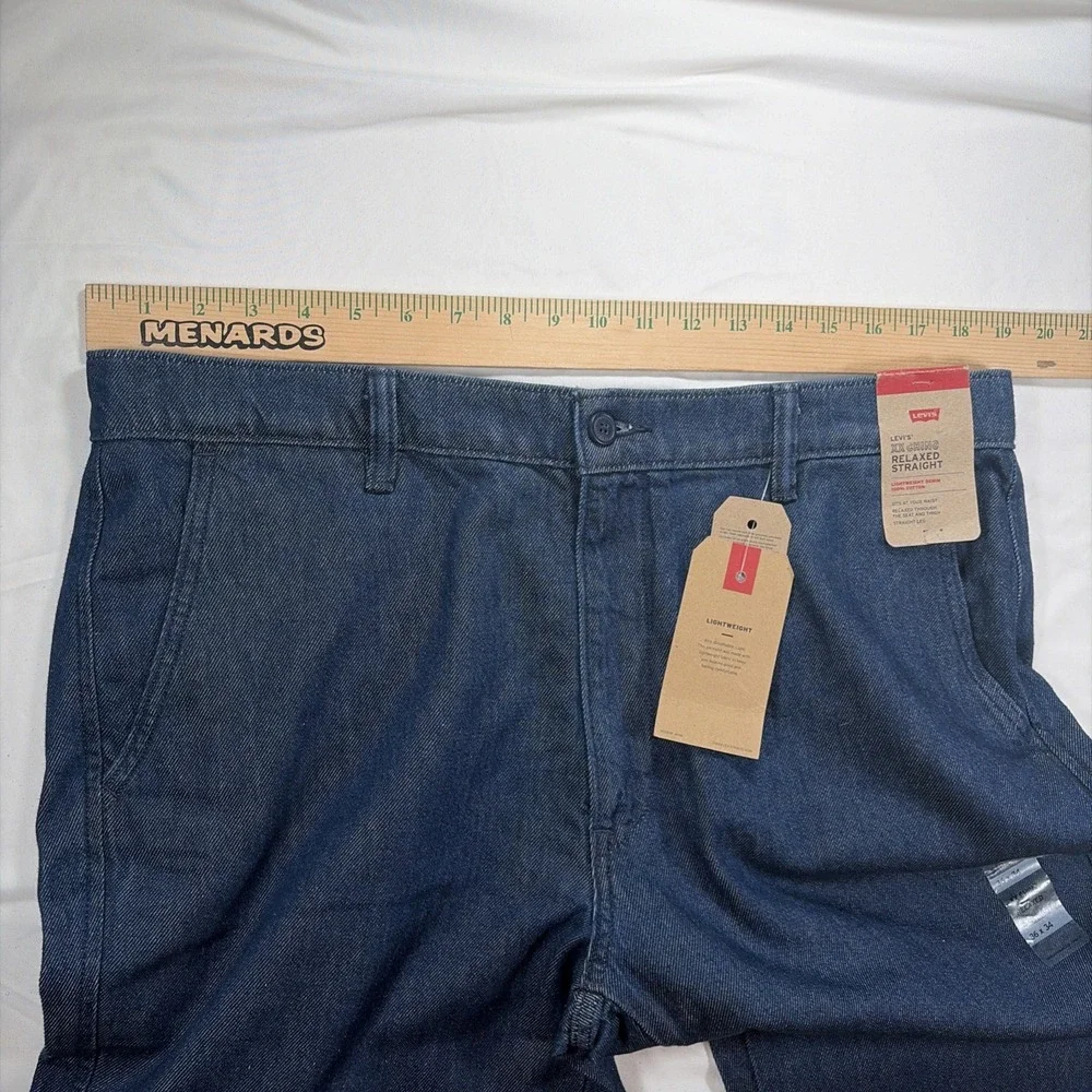 Levi's XX Chino Relaxed Straight Pants Men's 36x34 Blue Lightweight Stretch New